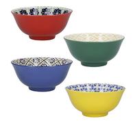 KitchenCraft Set of 4 Ceramic Bowls World Of Flavours Designs