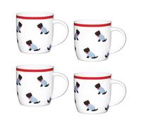 KitchenCraft Set of 4 China Sitting Westies Mugs | Size: Large Kitchencraft Multicolor Large