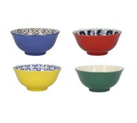 KitchenCraft Set of 4 Ceramic Bowls World Of Flavours Designs