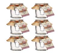 KitchenCraft Set of 6 Home Made Glass 200ml Terrine Jars in Clear Kitchencraft Clear