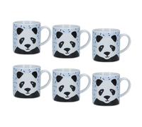 KitchenCraft Set Of 6 Panda Espresso Cups in White Kitchencraft White