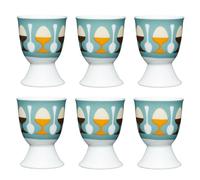 Kitchen Craft KitchenCraft Egg Cup Retro Eggs in Multicolor, Size 5cm, Porcelain | Charlies