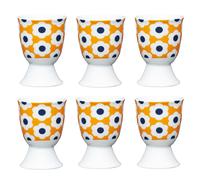 KitchenCraft Set Of 6 Retro Egg Cups in Yellow Kitchencraft Yellow