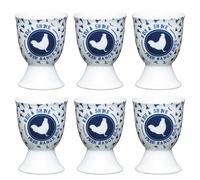 KitchenCraft Set Of 6 Traditional Egg Cups in Dark Blue Kitchencraft Dark Blue