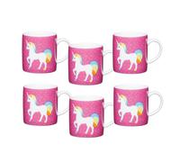 Kitchen Craft Coffee Mug 80 ml Porcelain Unicorn, Multi-Colour, 8 x 6 cm