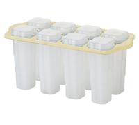 KitchenCraft Set of 8 Deluxe Lolly Makers - White - Plastic - Moulds