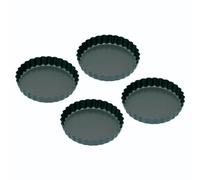 Kitchencraft Set Of Four Non-Stick Mini Fluted Flan Tins