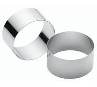 KitchenCraft Set of Two Stainless Steel Cooking Rings - Silver - Stainless Steel - Cooking Rings