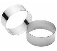 KitchenCraft Set of Two Stainless Steel Large Cooking Rings Fridge safe