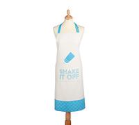 KitchenCraft "Shake it Off" Adjustable 100% Cotton Novelty Cooking Apron - Blue / White