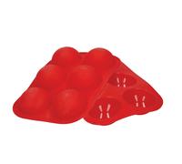 KitchenCraft Silicone Chocolate Bomb Moulds (Makes 6) - Red - Silicone - Moulds