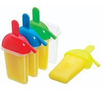 KitchenCraft Sipper-Style Plastic Ice Lolly Moulds - Multi-Colour (Set of 4)