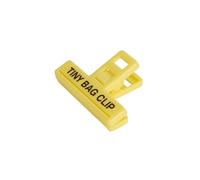 KitchenCraft Small Binder-Style Plastic Food Bag Clips, 5 cm (2") - Yellow (Set of 3)