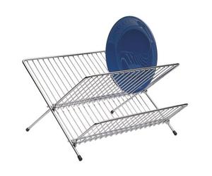 KitchenCraft Small Collapsible 2-Tier Dish Drainer Rack, 36 x 26.5 x 24.5 cm (14" x 1.5" x 9.5")