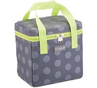 KitchenCraft Lunch Grey Spotty 5 Litre Cool Bag with Lime Handles