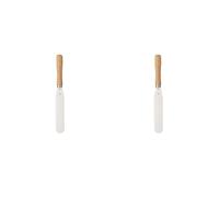 KitchenCraft Small Palette Knife/Cake Spatula, Metal with Wooden Handle, 13.5 cm Blade, Silver/Beige, 23 cm (9 inches) (Pack of 2)