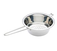 KitchenCraft Stainless Steel Colander with Long Metal Handle, 2 cm (8"), Silver