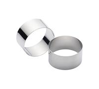 Set Of 2 Stainless Steel Cooking Rings - x Kitchencraft 7 35cm - cooking rings stainless steel set 2 x kitchencraft 7 35 cm