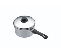 KitchenCraft Stainless Steel Extra Deep Saucepan & Lid 12cm, Tagged & Boxed in Silver Kitchencraft Silver