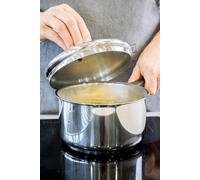 KitchenCraft Stainless Steel Extra Deep Saucepan & Lid 16cm, Tagged & Boxed in Silver Kitchencraft Silver