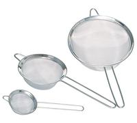 KitchenCraft Stainless Steel Fine-Mesh Kitchen Sieves (3-Piece Set), Silver