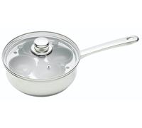 KitchenCraft 4 Egg Poacher Pan in Gift Box, Non Stick and Induction Safe, Stainless Steel, 20.5 cm, Silver