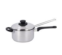 KitchenCraft Large Chip Pan with Basket and Lid 28 cm, Induction Safe, Stainless Steel, Silver