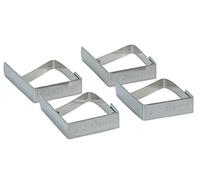 KitchenCraft Stainless Steel Tablecloth Clips, 5 x 4 cm (2" x 1.5") (Set of 4)