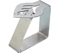 KitchenCraft, Stainless Steel Tablecloth Weight Clips, Table Cover Clamps, Self-adjusting Safe Attach, Leaf Design, Stainless Steel, 6 x 5 cm, Set of 4, Silver