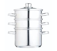 Kitchencraft Stainless Steel Three Tier 18Cm Steamer