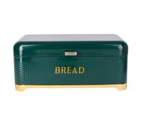 KitchenCraft Steel Bread Bin Green Kitchen Food Storage with Lid Retro