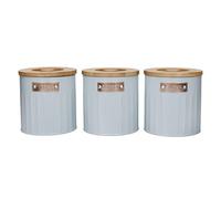 KitchenCraft Storage Canisters, Light Blue, 3 Pieces, Gift Boxed