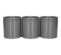 KitchenCraft Grey 3 Piece Canister Set