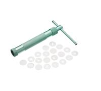 KitchenCraft Sugarcraft Icing Gun, Metal Fondant Extruder with 20 Discs in Green Kitchencraft Green