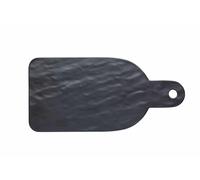 KitchenCraft "We Love Summer Melamine Slate-Effect Food Serving Platter, 34.5 x 16.5 cm (13.5" x 6.5"), Black Slate Effect