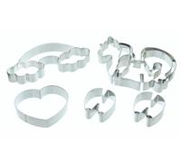 KitchenCraft Sweetly Does It 3D Unicorn Cookie Cutters - Grey - Stainless Steel - Cookie Cutter