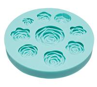 KitchenCraft Sweetly Does It Flower Fondant Mould, Rose Design, Silicone, Blue, 10 cm