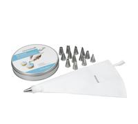 KitchenCraft Sweetly Does It Icing Tin Set - Silver - Stainless Steel - Cake Decorating