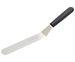KitchenCraft Sweetly Does It Palette Knife/Icing Spatula with Angled Blade, Stainless Steel, 38 cm, Silver/Black