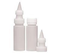 KitchenCraft Sweetly Does It Squeeze Bottle Icing Bags and Nozzles, Plastic, 70 ml, Set of 2, White, Large