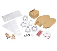 KitchenCraft Sweetly Does It Ultimate Christmas Cookie Cutter Set with Sweet, Gift, Piping Bags and Nozzles in Presentation Box, Stainless Steel