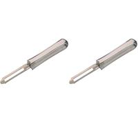 KitchenCraft Swivel Potato Peeler with Blemish Remover, Ideal for Fruit and Veg Peeling, Stainless Steel, 17 cm (Pack of 2)