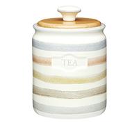 Classic Collection Striped Ceramic Tea Caddy