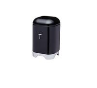 Kitchencraft Tea Canister Metal Storage Container Shadow Black Retro Jar