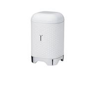 Kitchencraft Tea Canister Metal Storage Container White Retro Jar