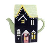 KitchenCraft The Nutcracker Collection Ceramic Teapot House, 1.2 L, Gift Boxed,Navy Blue