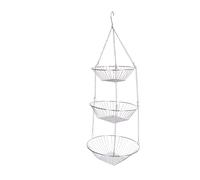 KitchenCraft Three Tier Hanging Vegetable / Fruit Basket in Silver Kitchencraft Silver