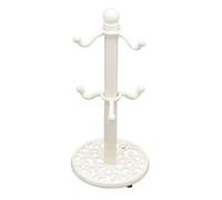 KitchenCraft Traditional-Style Cast Iron Mug Tree Stand, Cream, 35.5 cm