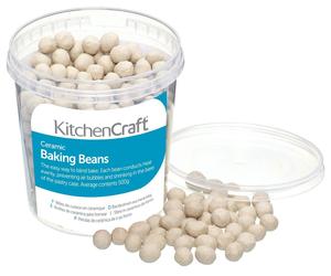 KitchenCraft Tub of Ceramic Stone Baking Beans Reusable Heat-resistant 500g