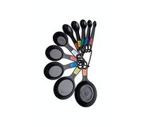 KitchenCraft Universal Measuring Spoon Set, Teaspoons and Tablespoons for Measuring Dry and Liquid Ingredients, Black, Set of 10